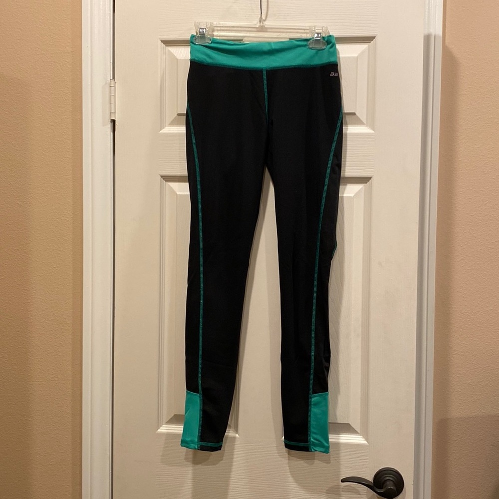 BB Jeans two-tone black and turquoise leggings